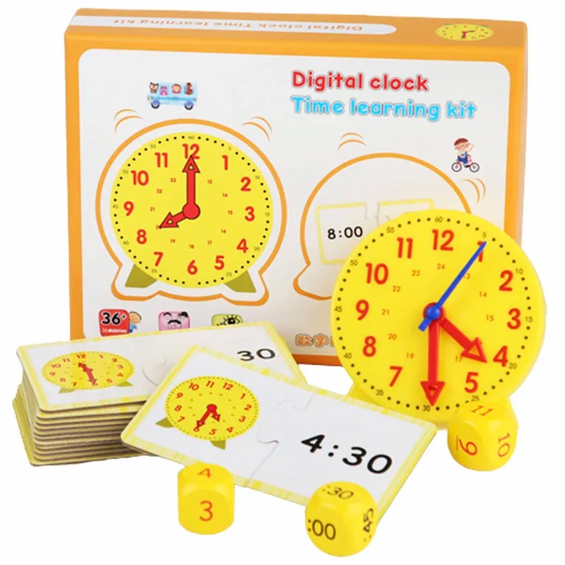 Kid Toys Ads - 어린이 몬테소리 시계 교육용 장난감 시간