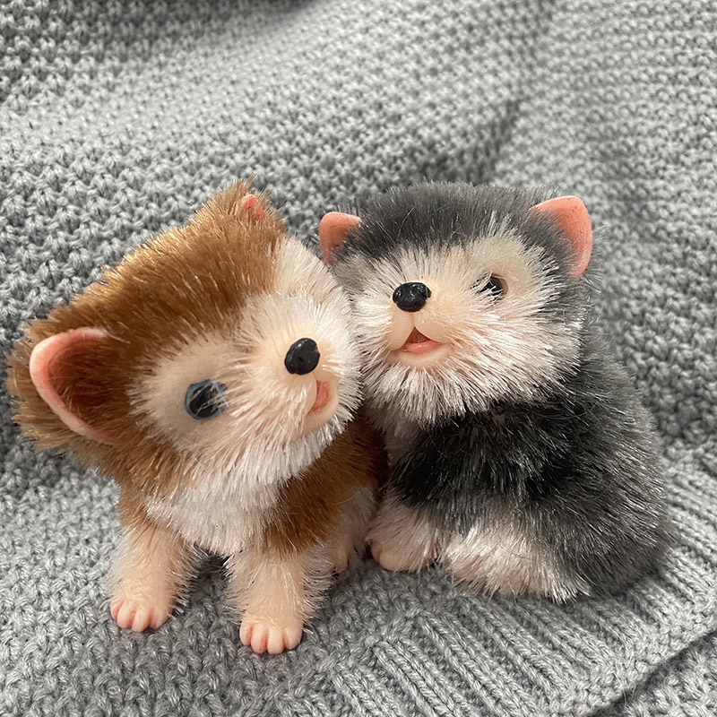 Kids Toys Dog - 5인치 실리콘 귀여운 미니 동물 강아지