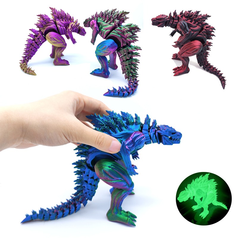 Dinosaur Figurine Set - 3D 프린팅 근육질 공룡 액션 피규어