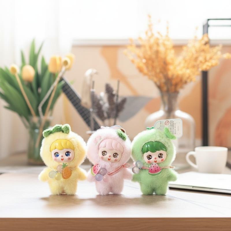 Kids Toys Doll - 귀여운 과일 플러시 인형 열쇠고리 10cm