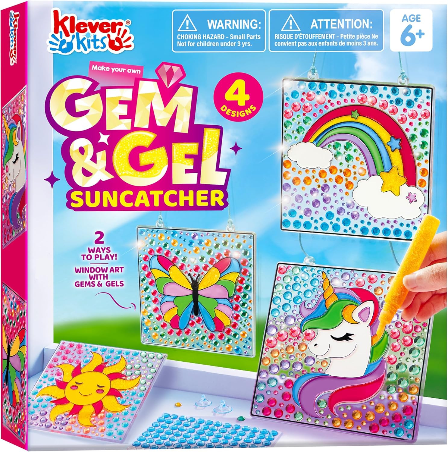 Kid Toys And Craft - 조이파이 4개입 창문 아트 2-in-1 젬스