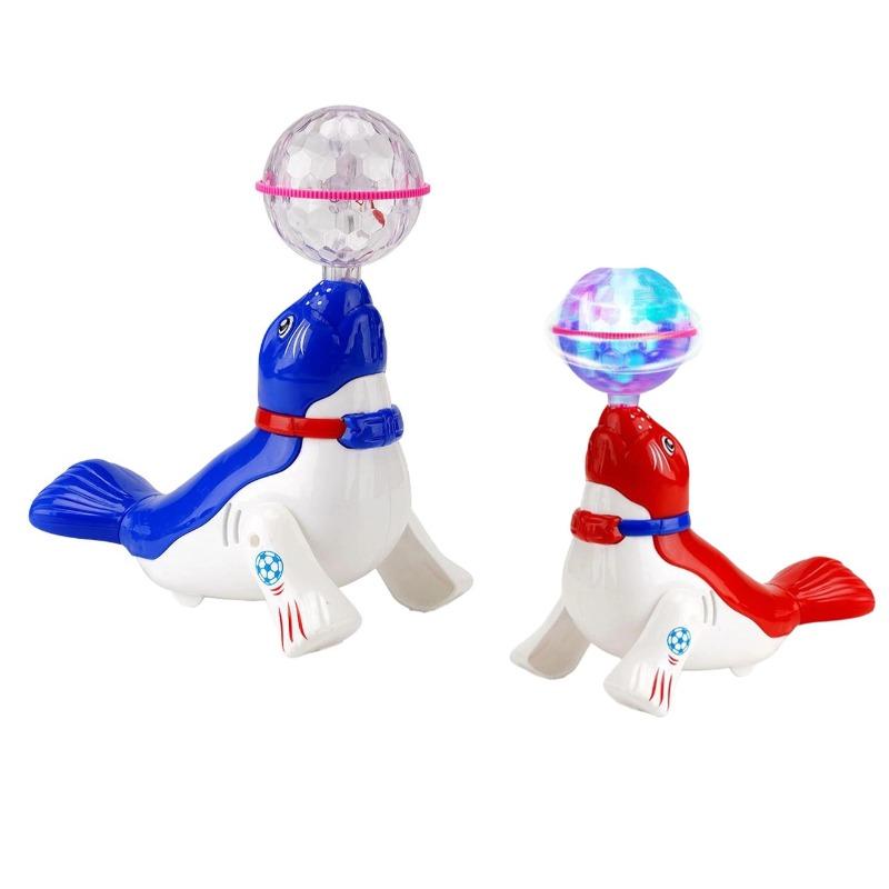 Kids Y Toys - LED 조명과 소리가 나는 회전하는 바다사자