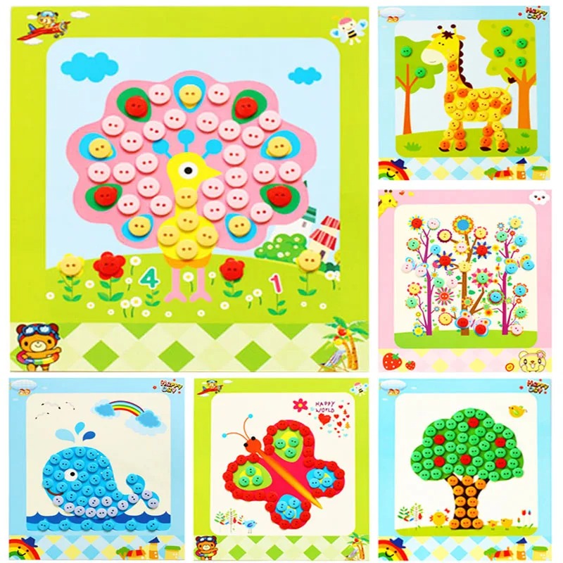 Kid Toys And Craft - 5 개/대 어린이 DIY 버튼 스티커