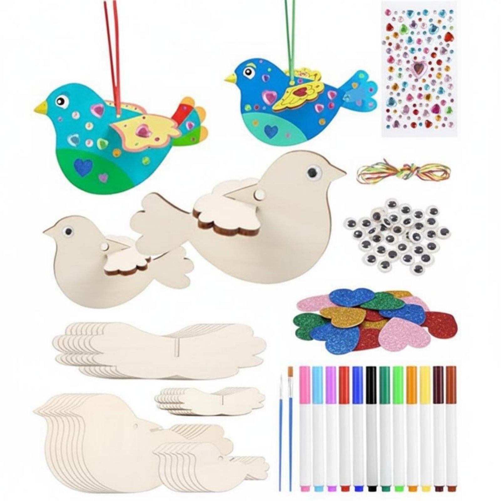 어린이용 DIY 나무 새 장식품 제작 키트 3D 퍼즐  - Kid Toys And Craft 리뷰 및 가격