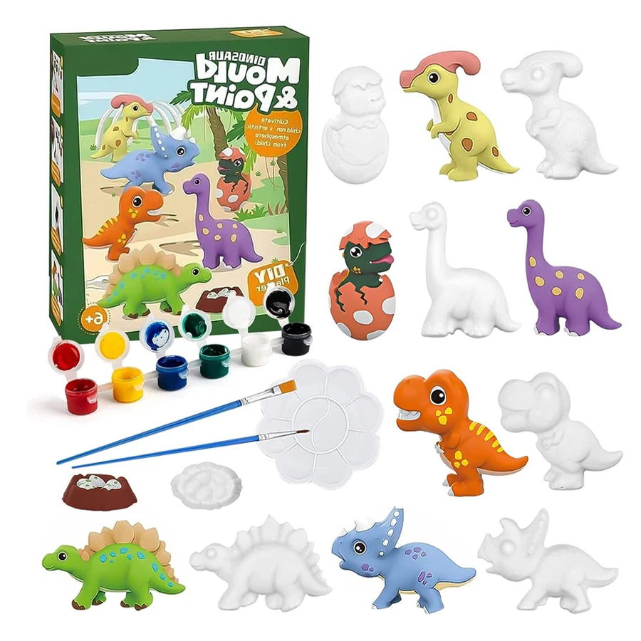 예술 및 공예 세트 페인팅 키트 미완성 DIY 공룡 우 - Dinosaur Figurine Set 리뷰 및 가격