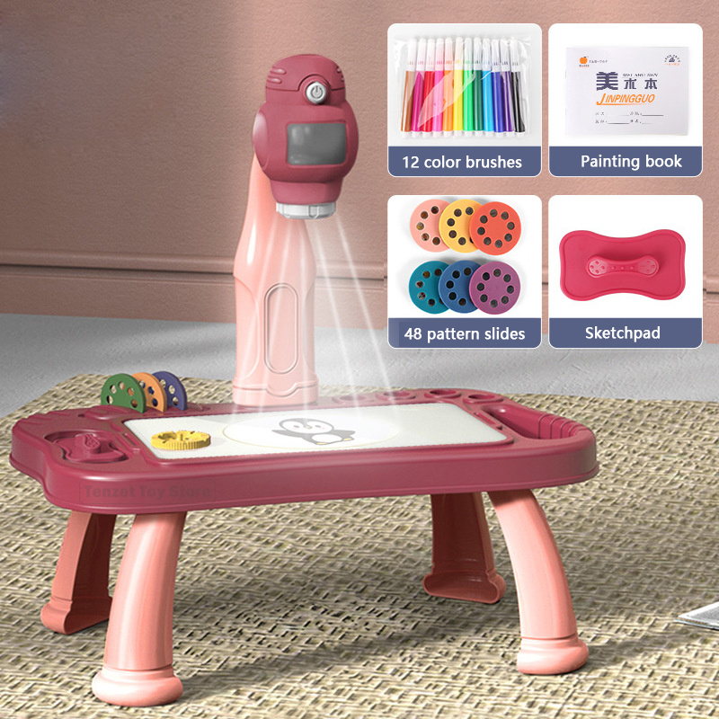 스마트 프로젝터 어린이 페인팅 테이블 세트 프로젝터,  - Kid Toys And Craft 리뷰 및 가격