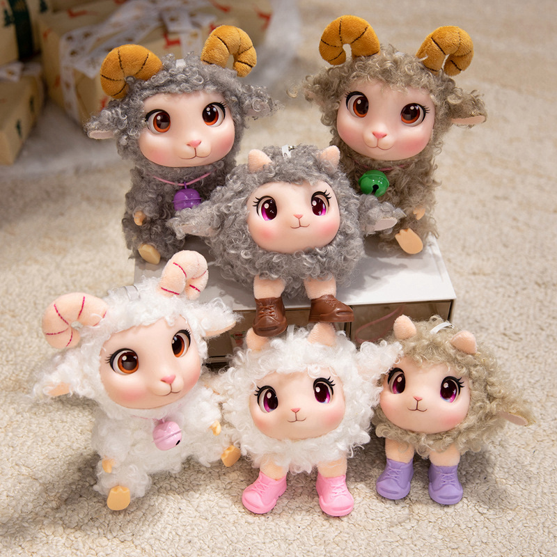 귀여운 양 인형 부드러운 비닐 플러시 장난감 염소 펜던 - Kids Toys Doll 리뷰 및 가격