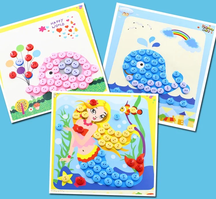 5 개/대 어린이 DIY 버튼 스티커 장난감 수제 버튼 - Kid Toys And Craft 리뷰 및 가격