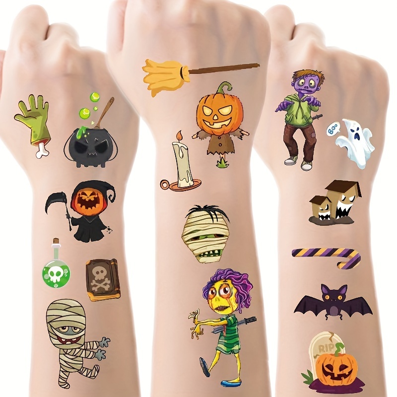 10장 할로윈 호박 좀비 타투 스티커 임시 가짜 타투  - Kids Zombie Toys 리뷰 및 가격