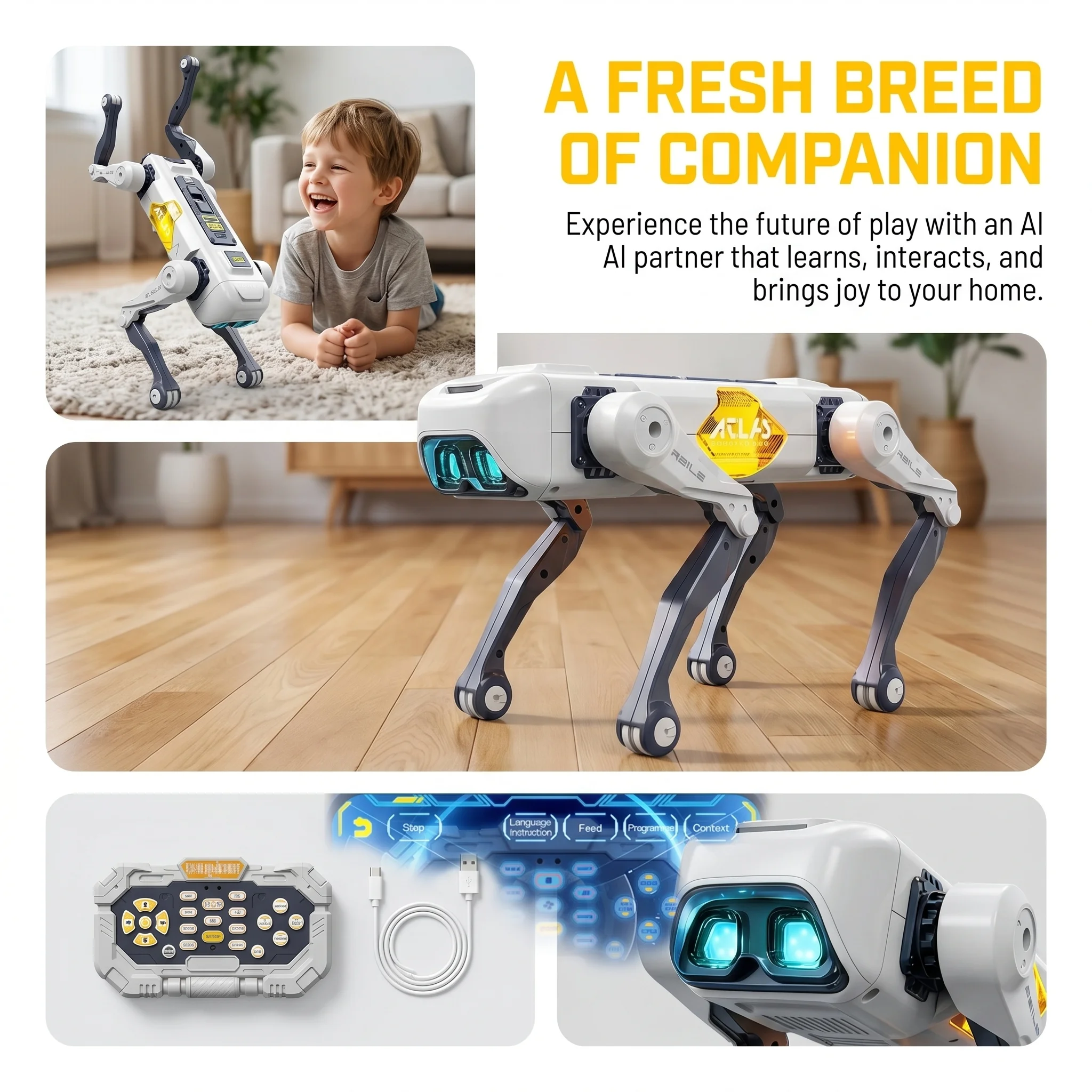 AI 스마트 로봇 강아지, 음성 및 앱 제어, 프로그래 - Kids Toys Dog 리뷰 및 가격