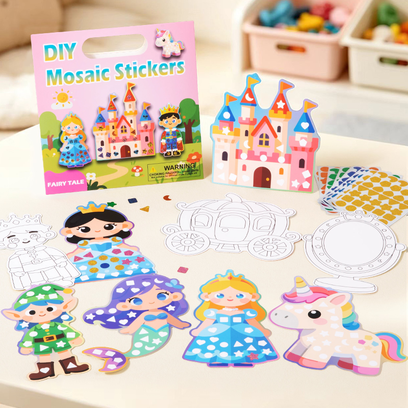 2-in-1 DIY 모자이크 스티커 & 색칠 공예 키트 - Dinosaur Figurine Set 리뷰 및 가격